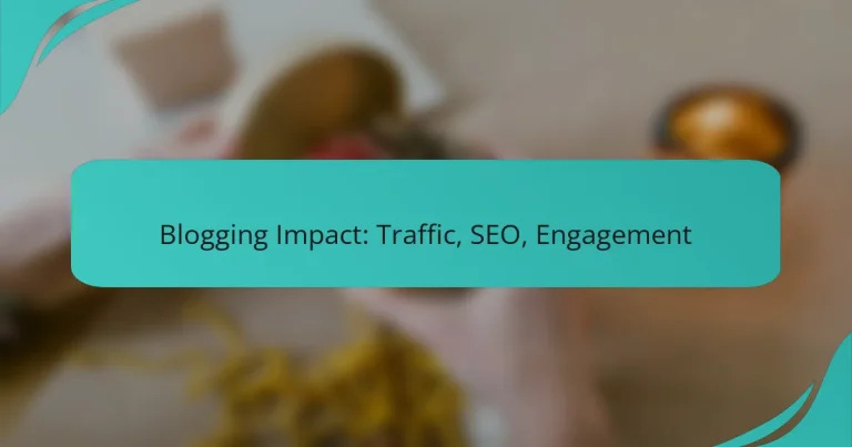 Blogging Impact: Traffic, SEO, Engagement